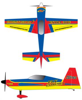 Extreme Flight Extra EXP - yellow Graphic Package